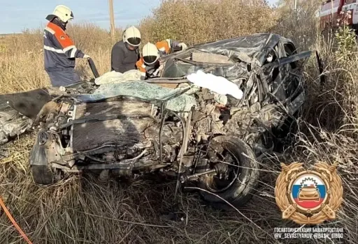 В Башкирии водитель Chery Tiggo погиб в лобовом ДТП с грузовиком