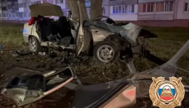 В Уфе несовершеннолетний водитель на полной скорости врезался в дерево