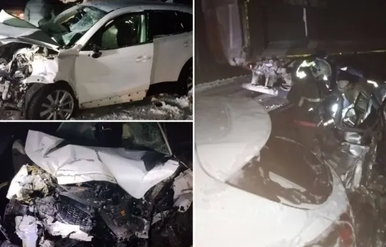 Четыре человека разбились насмерть: две легковушки и грузовик столкнулись на трассе в Башкирии