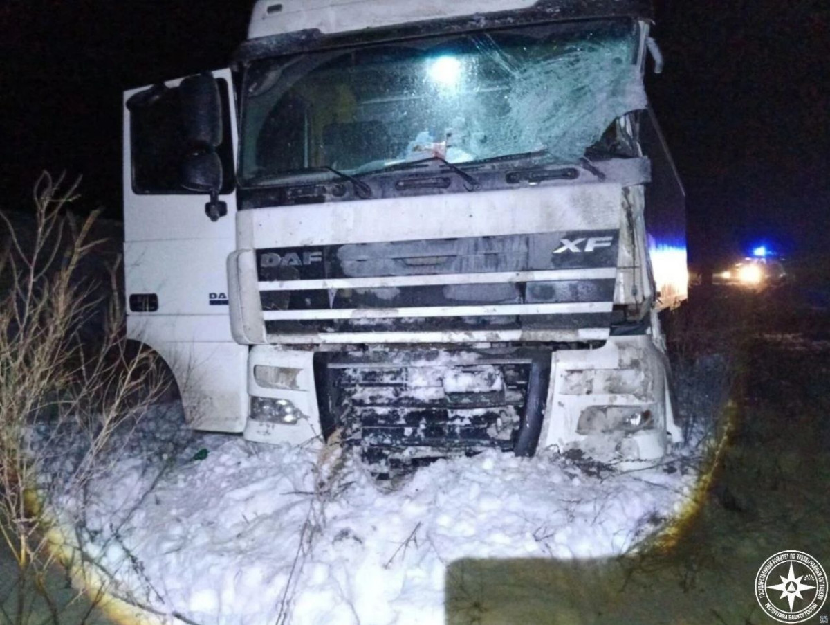 ДТП с грузовиком в Дюртюлинском районе Башкирии: пострадал водитель