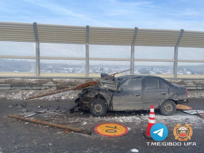 Авария на Восточном выезде в Уфе: пострадал водитель &laquo;Хендай&raquo;