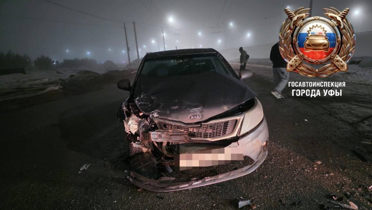 В Уфе в аварии пострадал пассажир автомобиля «Киа Рио»