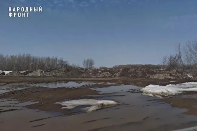 Активисты обнаружили свалку снега у реки Белой в Уфе