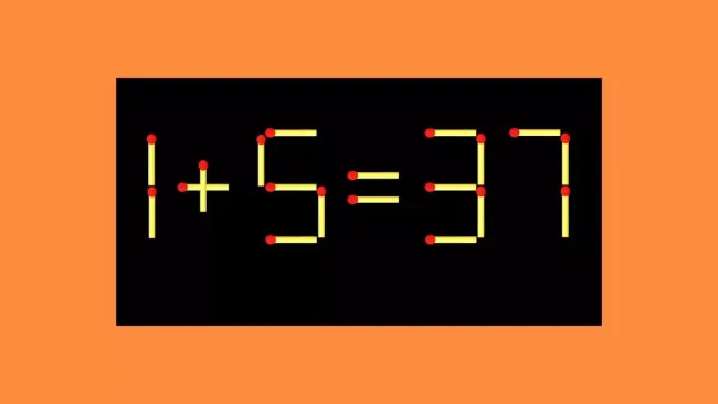 Используйте спички для тренировки ума: исправьте сложное равенство 1+5=37