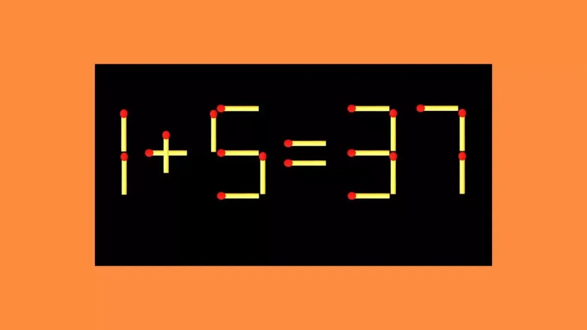 Используйте спички для тренировки ума: исправьте сложное равенство 1+5=37