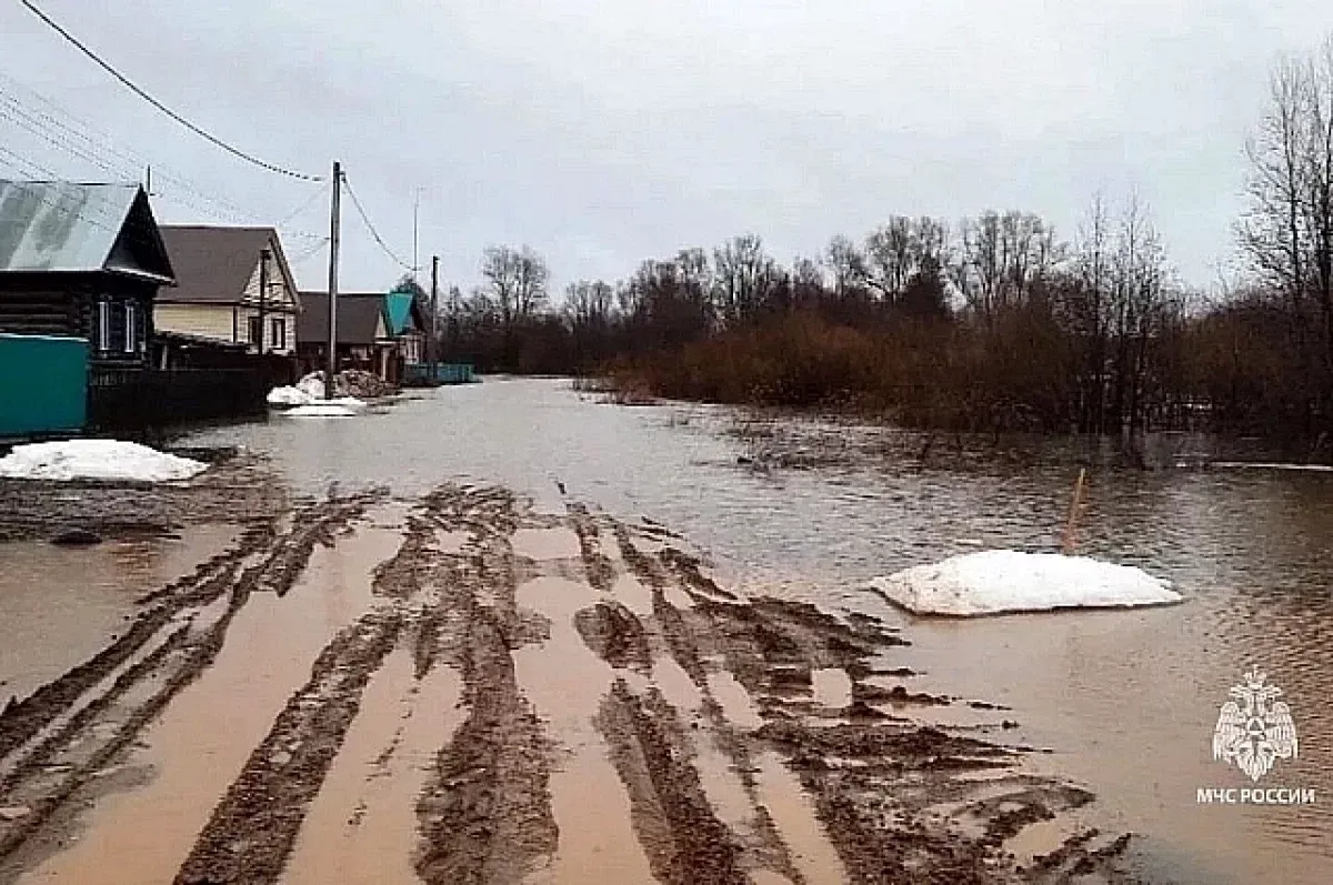 Паводок в Башкирии: подтоплены участки дорог и приусадебные участки