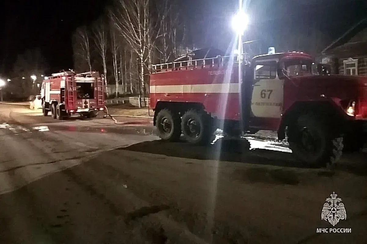 Пожар в Башкирии унес жизни двух мужчин в бревенчатом доме