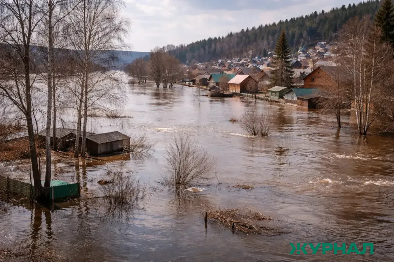 Сильные дожди в Башкирии привели к подъему уровней воды в реках