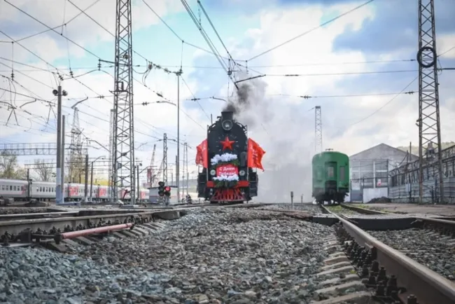 Паровоз Победы прибыл в Уфу